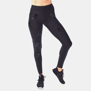 Ultracor x SoulCycle Skull Crossbone Lux Black Leggings Size Small
